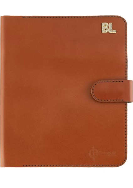 Isme Özel Çıtçıtlı Fonksiyonlu Macbook Organizer - %100 Tiesto Deri - ET02003 - Tobacco indirimleri