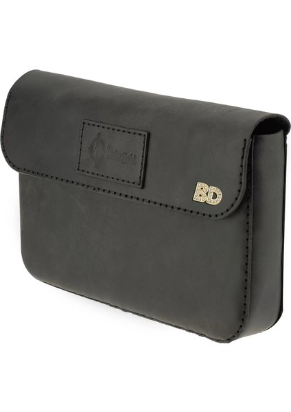 Isme Özel Çıtçıtlı Küçük El Çantası - %100 Rainbow Deri - AC14001 - Antrasit fırsatları