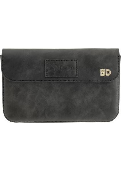 Isme Özel Çıtçıtlı Küçük El Çantası - %100 Rainbow Deri - AC14001 - Antrasit indirimleri