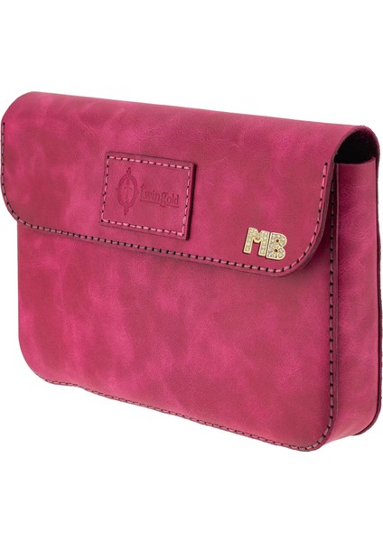 Isme Özel Çıtçıtlı Küçük El Çantası - %100 Rainbow Deri - AC14001 - Fuşya indirimleri