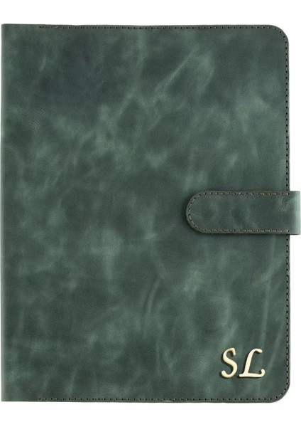 Isme Özel Çıtçıtlı Fonksiyonlu Macbook Organizer - %100 Rainbow Deri - ET02001 - Haki indirimleri