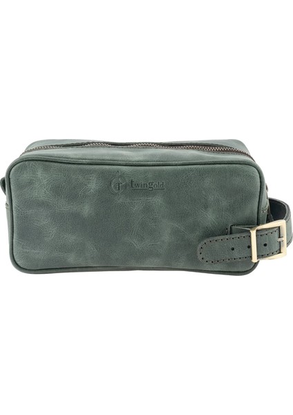 Isme Özel Dopp Kit Kişisel Bakım ve Seyahat Çantası - %100 Rainbow Deri - AC14004 - Haki modelleri