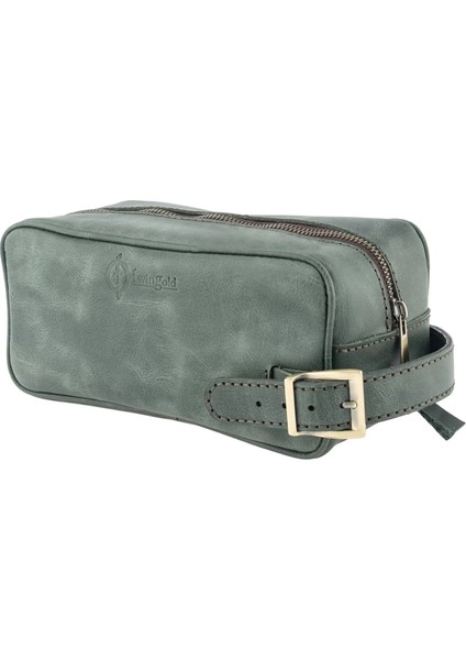 Isme Özel Dopp Kit Kişisel Bakım ve Seyahat Çantası - %100 Rainbow Deri - AC14004 - Haki fırsatları