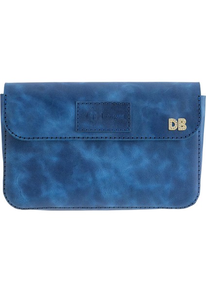 Isme Özel Çıtçıtlı Küçük El Çantası - %100 Rainbow Deri - AC14001 - Saks Mavisi fırsatları