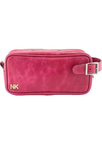 Isme Özel Dopp Kit Kişisel Bakım ve Seyahat Çantası - %100 Rainbow Deri - AC14004 - Fuşya fırsatları