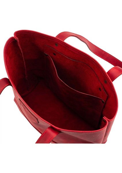 Isme Özel Tote Bag El Omuz Çantası - %100 Rainbow Deri - AC03003 - Kırmızı fırsatları