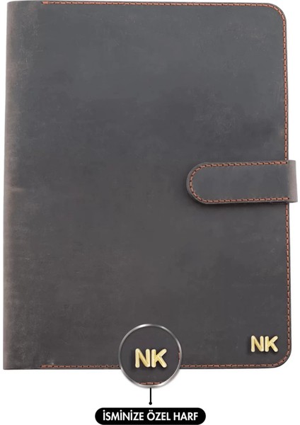 Isme Özel Çıtçıtlı Fonksiyonlu Macbook Organizer - %100 Crazy Deri - ET02004 - Kahverengi fiyatları