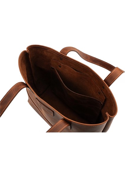 Isme Özel Tote Bag El Omuz Çantası - %100 Rainbow Deri - AC03003 - Kahverengi fırsatları