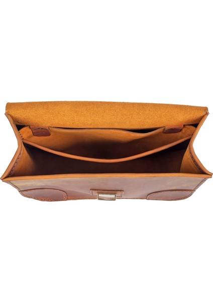 Isme Özel Günlük Orta Boy Omuz Çantası - %100 Crazy Deri - AC03002 - Taba fırsatları