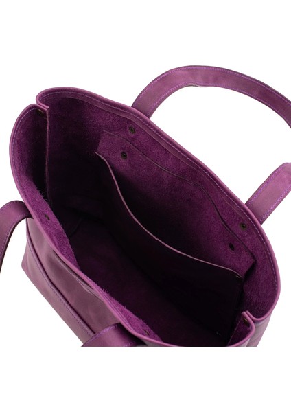 Isme Özel Tote Bag El Omuz Çantası - %100 Rainbow Deri - AC03003 - Mor fırsatları