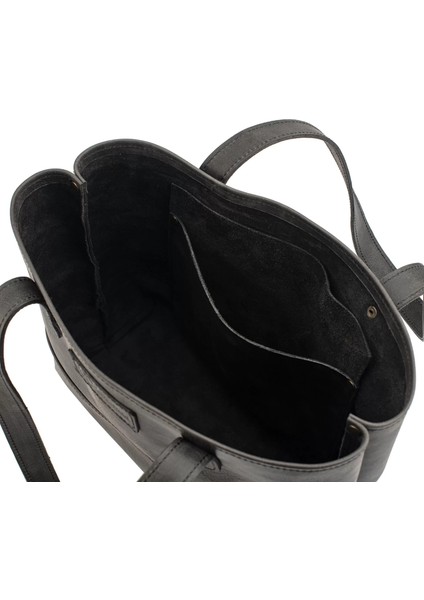 Isme Özel Tote Bag El Omuz Çantası - %100 Rainbow Deri - AC03003 - Antrasit fırsatları