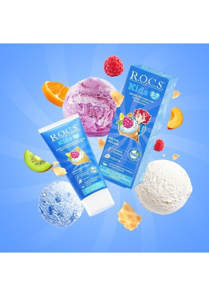Rocs Kids Meyve Külahı Florürsüz Diş Macunu 45 ml indirimleri