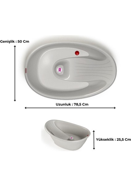 Bella Çift Yönlü Banyo Küveti 0-12 ay / Gri