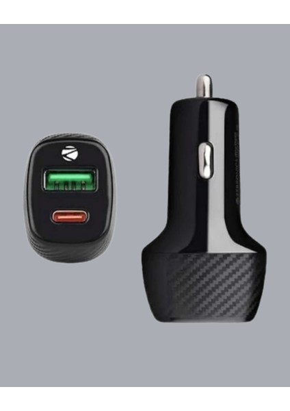 Bfs Kompakt Tasarımlı Type-C + USB Girişli Araç Şarj Başlığı fırsatları