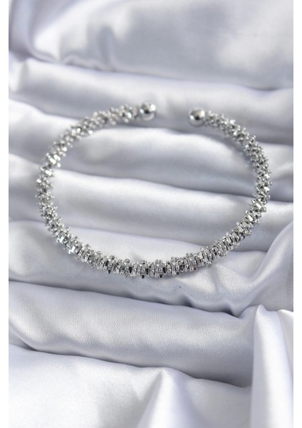 Bfs 316L Çelik Gümüş Renk Kadın Bileklik