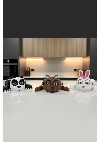 Sevimli Kedi - Tavşan - Panda Bardak Altlığı – Hareketli ve Eğlenceli Kupa Altlığı fırsatları