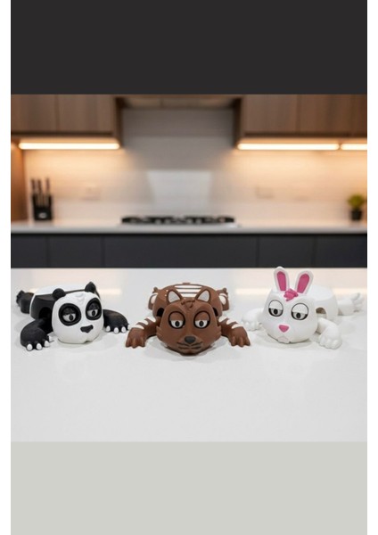 Sevimli Kedi - Tavşan - Panda Bardak Altlığı – Hareketli ve Eğlenceli Kupa Altlığı indirimleri