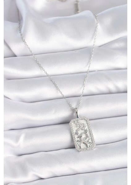 Bfs 316L Çelik Gümüş Renk Zincir Oğlak Burcu Zirkon Taşlı Kadın Kolye fiyatları