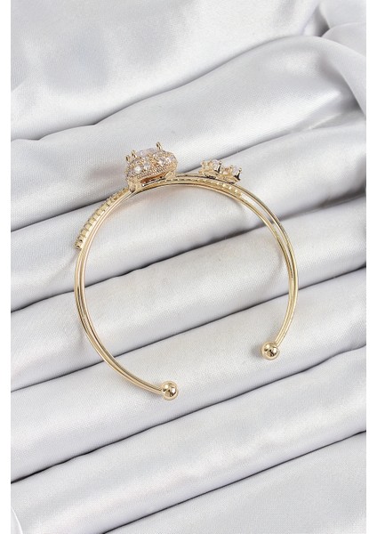 Bfs Pirinç Gold Renk Kalpli Zirkon Taşlı Kadın Bileklik fiyatları