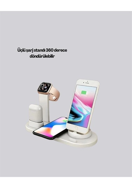 Bfs Iphone, Apple Watch ve Airpods ile Uyumlu 4'ü 1 Arada Şarj Ünitesi – Tüm Apple Cihazları Tek Noktada fırsatları