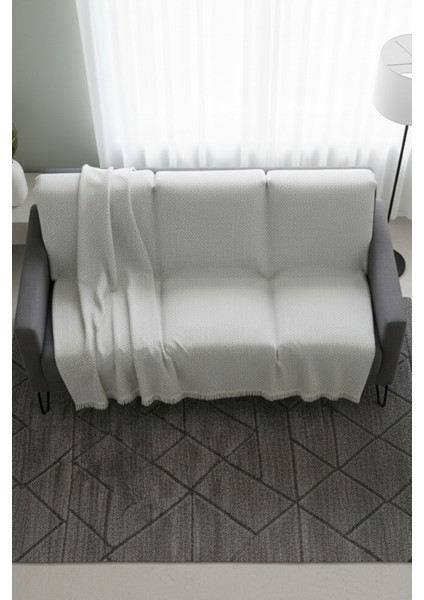 Pamuklu Bohem Koltuk Çekyat Berjer Örtüsü Şalı | Tekli Üçlü Kanepe Kılıfı | Çift Taraflı Terletmez |170X210 Açık Gri fırsatları