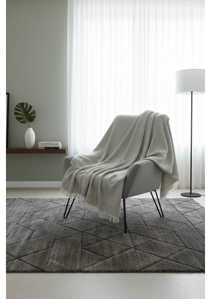 Pamuklu Bohem Koltuk Çekyat Berjer Örtüsü Şalı | Tekli Üçlü Kanepe Kılıfı | Çift Taraflı Terletmez |170X210 Açık Gri indirimleri