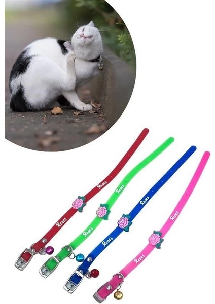 Çıngıraklı Zilli Sevimli Renkli Slikon Kedi Köpek Boyun Tasması fiyatları