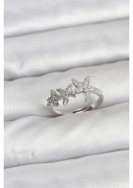 Bfs Pirinç Yıldız Model Gümüş Renk Kadın Yüzük