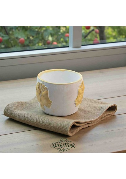 Yüz Kabartmalı Beton Saksı Bonsai&çiçek&sukulent&kaktüs