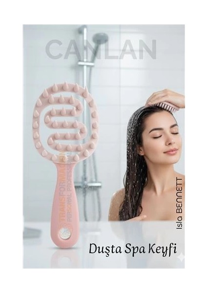 Bfs Silikon Saç Masaj Tarağı – Saç Yıkama Tarağı Duşta Rahatlatıcı Yıkama ve Derin Temizlik Etkisi