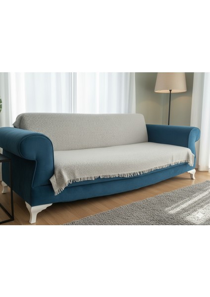 Pamuklu Bohem Koltuk Çekyat Berjer Örtüsü Şalı | Tekli Üçlü Kanepe Kılıfı | Çift Taraflı Terletmez 170X210 | Bej modelleri