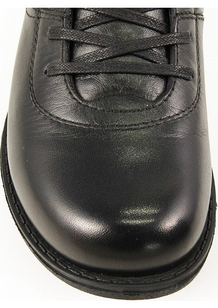 28553-G Kadın Siyah Deri Comfort Bot fırsatları