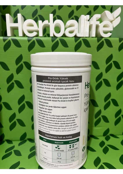 Pro-Drink Yüksek Proteinli Vanilya Aromalı Içecek Tozu 532 G fiyatları