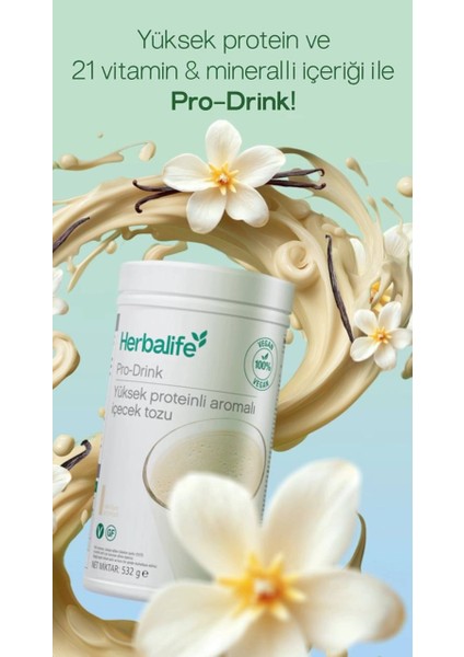 Pro-Drink Yüksek Proteinli Vanilya Aromalı Içecek Tozu 532 G fırsatları