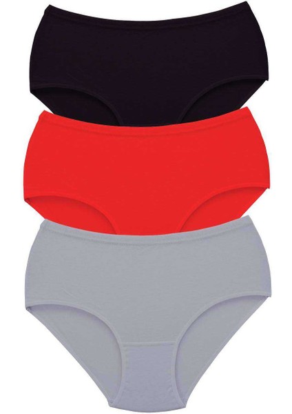 3 Adet Tutku Kadın Yüksek Bel Bato Kalın Lastik Külot S2