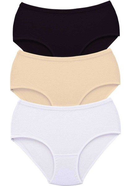 3 Adet Tutku Kadın Yüksek Bel Bato Kalın Lastik Külot S5