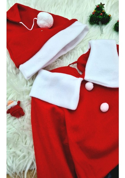 Kız Çocuk Noel Anne Yılbaşı Kostümü Etekli Şapkalı Elbise Yılbaşı Noel Baba Kostümü fiyatları
