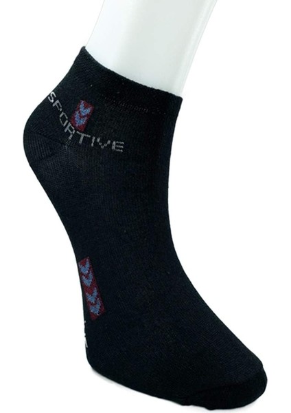 12 Çift Pamuklu Erkek Yazlık Spor Bilek Çorap Siyah Gri Lacivert modelleri