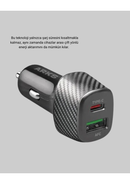 Bfs Araç Tipi Hızlı Şarj Adaptörü Type-C Pd USB Çift Port Kompakt fiyatları