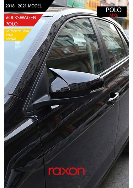 Volkswagen Polo Mk6 Batman & Yarasa Ayna Kapağı – Parlak Piano Black Sport