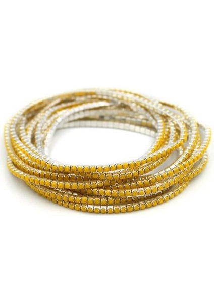 6'lı Lastikli Bileklik - Sarı