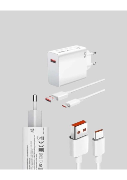 Bfs 67 Watt Hızlı Şarj Aleti Poco F2 F3 F4 Uyumlu modelleri