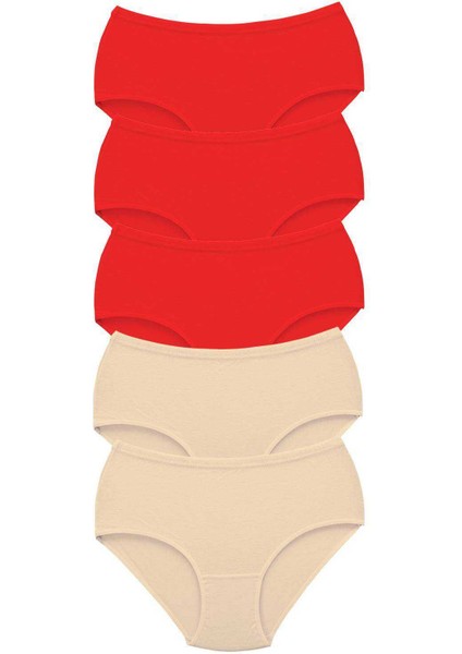 5 Adet Tutku Kadın Yüksek Bel Bato Kalın Lastik Külot S6