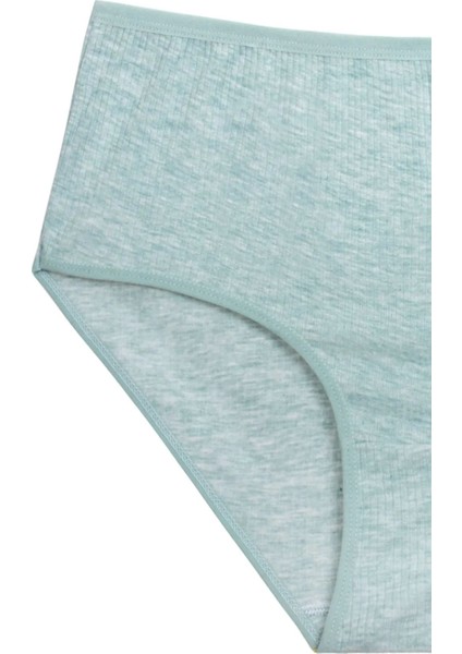 4'lü Yeni Seri Renkli Yüksek Bel Fitilli Ribana Bato Külot Şeftali Yeşil fiyatları