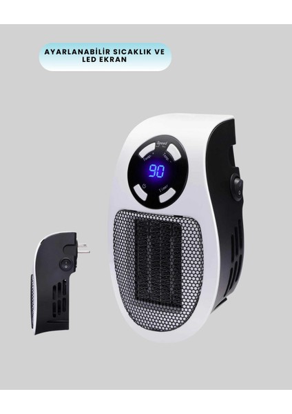 Bfs LED Ekranlı Ayarlanabilir Sıcaklık Mini Priz Isıtıcı Sessiz (Kopya) fırsatları