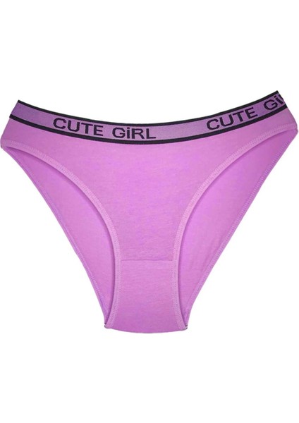 10 Adet Beli Yazılı Pamuklu Kalın Lastik Kadın Slip Külot modelleri