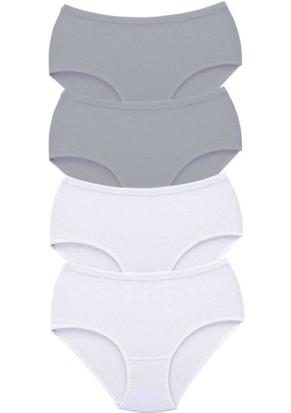 4 Adet Tutku Kadın Yüksek Bel Bato Kalın Lastik Külot S10