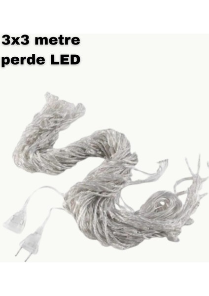 Bfs 3x3 LED Işık Perdesi Şelale Model Iç Dış Mekân Dekorasyonu