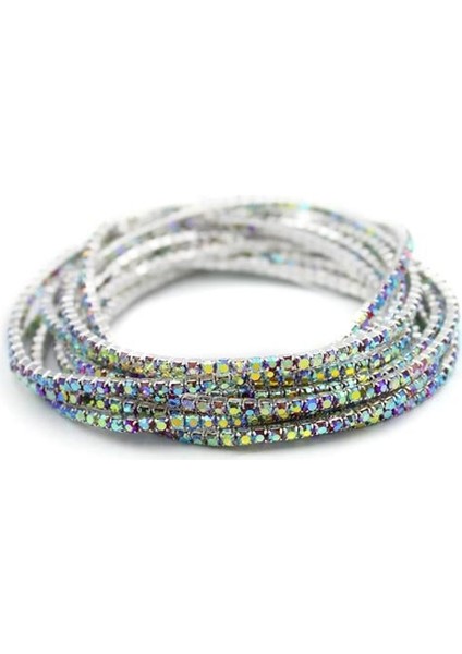 6'lı Lastikli Bileklik - Mavi