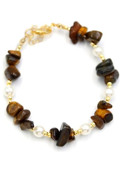 Boncuk Bileklik - Kahverengi